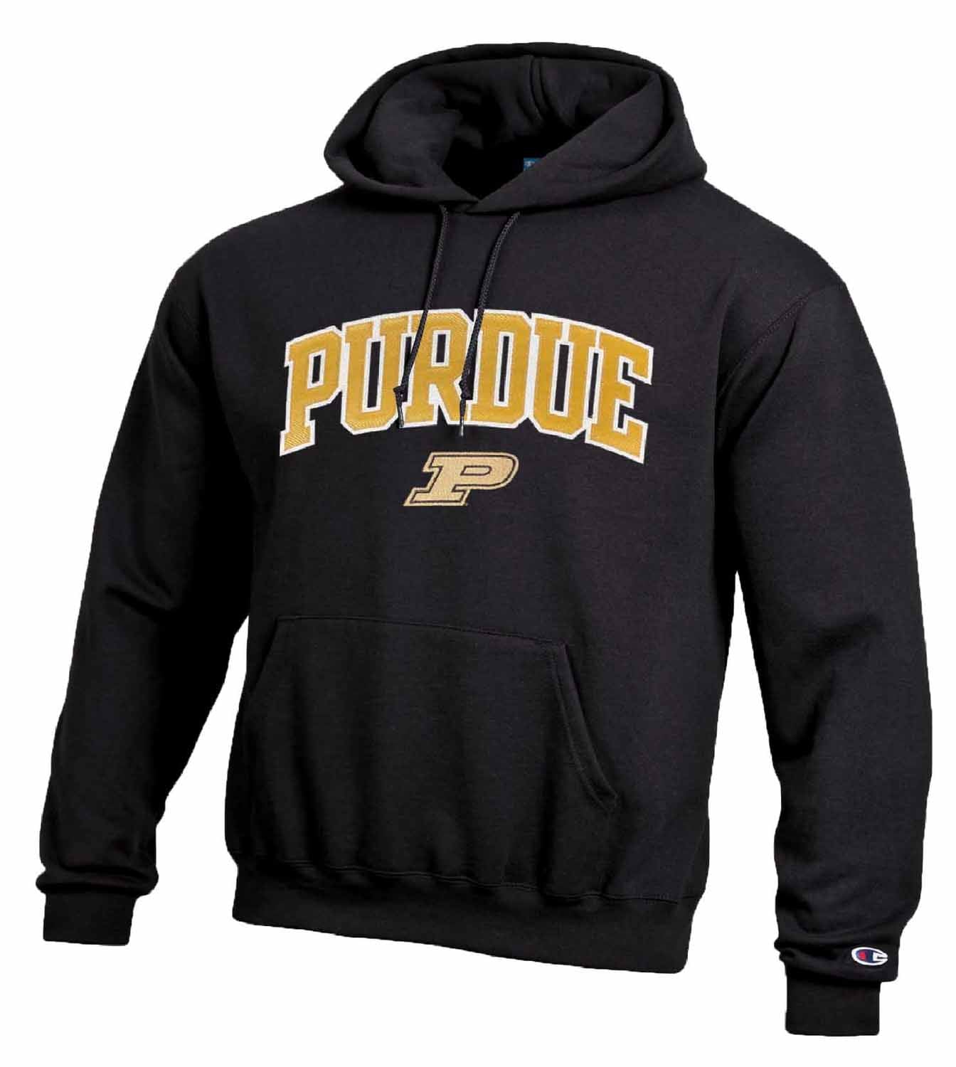 Purdue Boilermakers Champion Adult Tackle Twill Hooded Sweatshirt - Black
