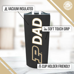Purdue Boilermakers NCAA Stainless Steel Travel Tumbler for Dad - Black