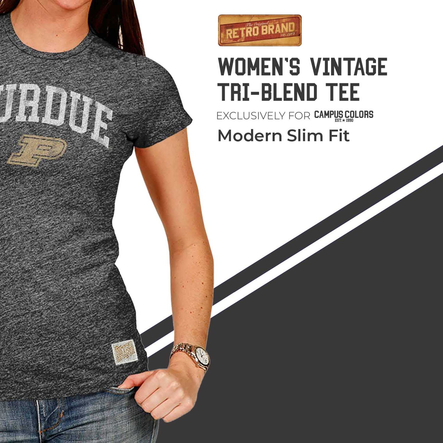 Purdue Boilermakers University Women's T-Shirt  - Black