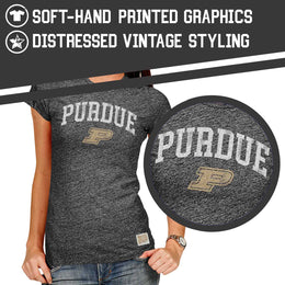Purdue Boilermakers University Women's T-Shirt  - Black