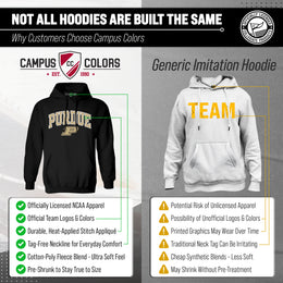 Purdue Boilermakers NCAA Adult Tackle Twill Hooded Sweatshirt - Black