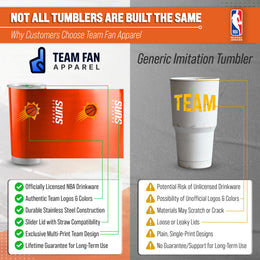 Phoenix Suns NBA Basketball 20oz Stainless Steel Vacuum Insulated Game Day Tumbler with Silicone Grip - Orange
