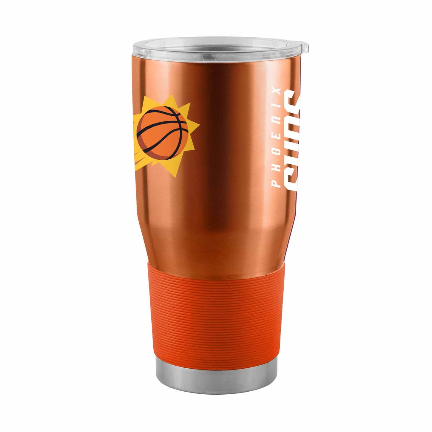 Phoenix Suns NBA Basketball 30oz Stainless Steel Vacuum Insulated Game Day Tumbler with Silicone Grip - Orange
