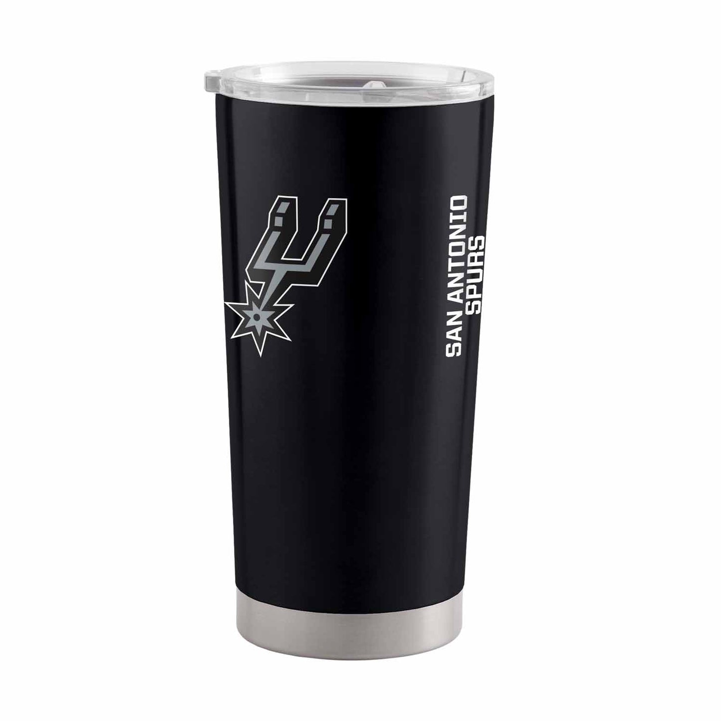 San Antonio Spurs NBA Basketball 20oz Stainless Steel Vacuum Insulated Game Day Tumbler with Silicone Grip - Black