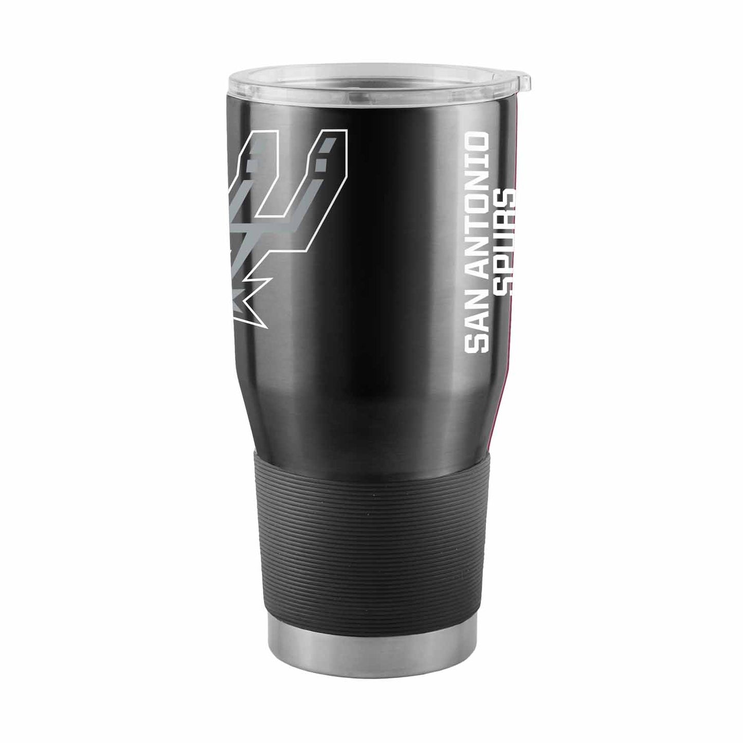 San Antonio Spurs NBA Basketball 30oz Stainless Steel Vacuum Insulated Game Day Tumbler with Silicone Grip - Black