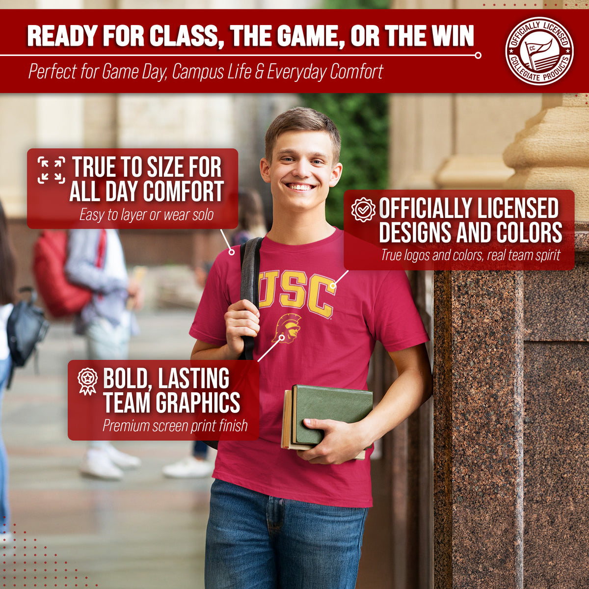 USC Trojans Gameday Cotton T-Shirt for Men and Women
