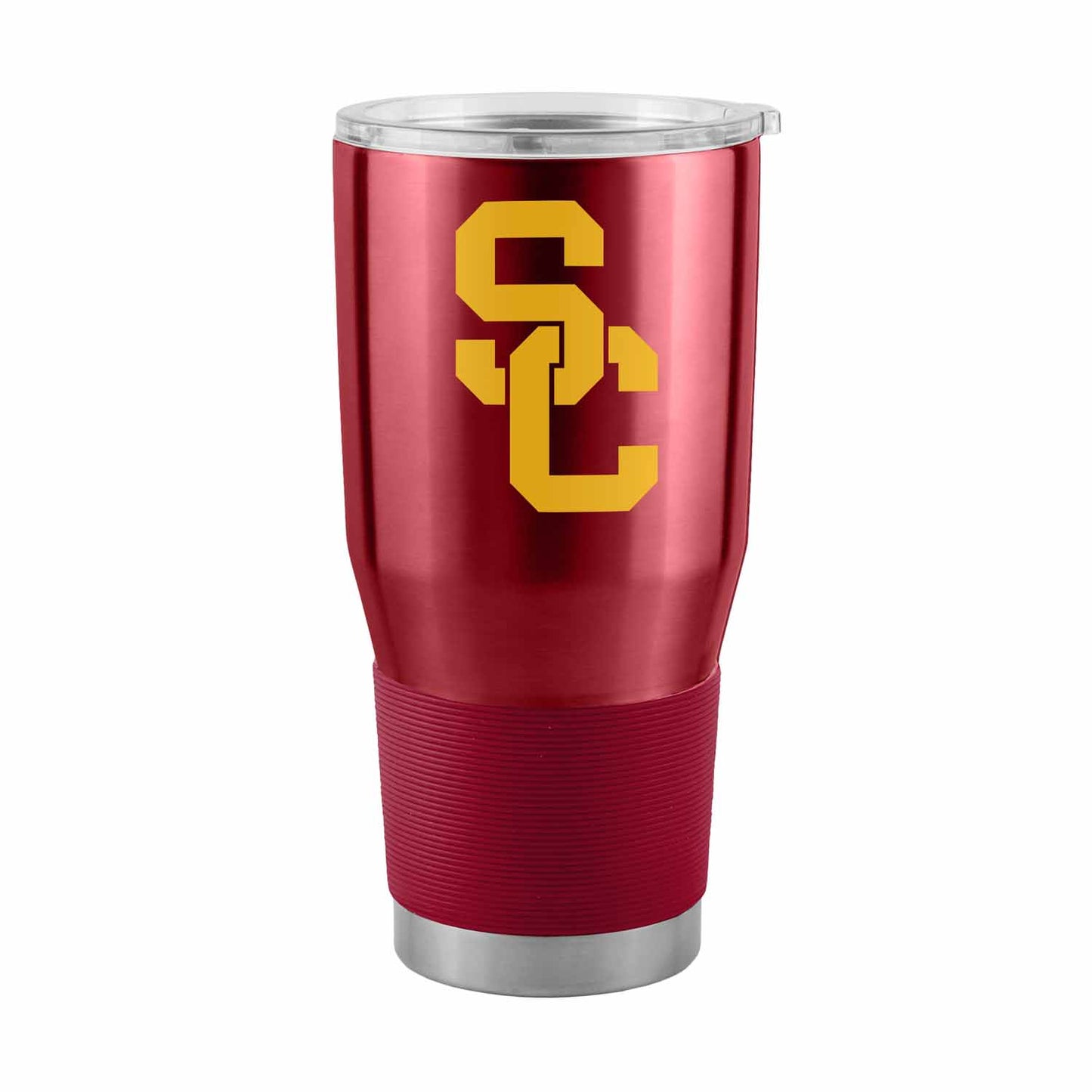 USC Trojans NCAA University 30oz Stainless Steel Vacuum Insulated Game Day Tumbler with Silicone Grip - Cardinal