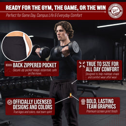 USC Trojans NCAA Men’s University Cloud Jersey Performance Jogger Pants with Drawstring Waistband - Black Heather