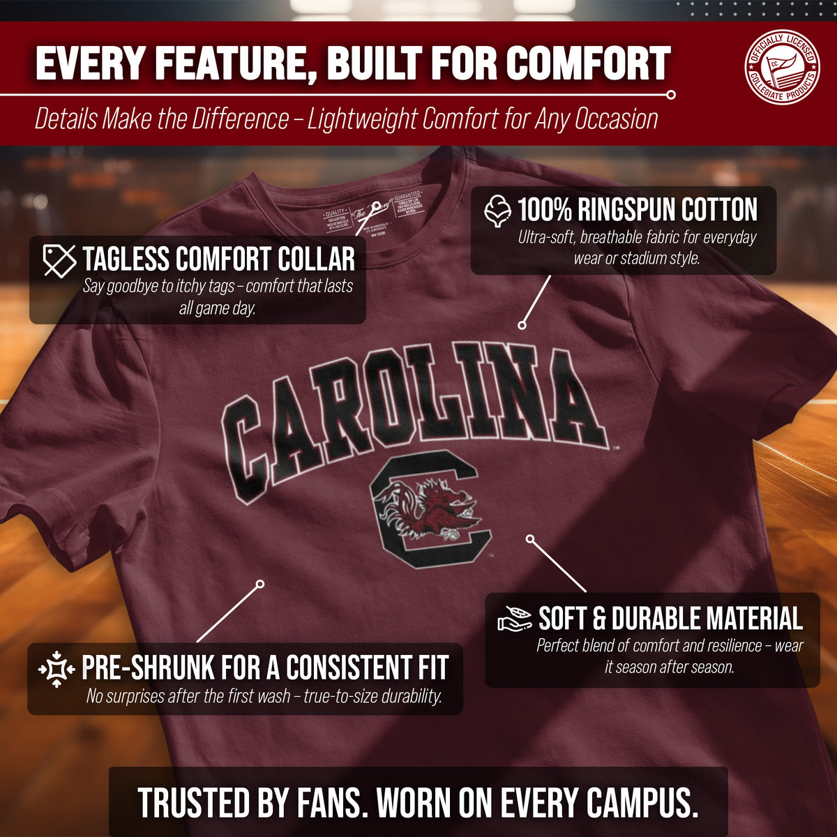 South Carolina Gamecocks Gameday Cotton T-Shirt for Men and Women