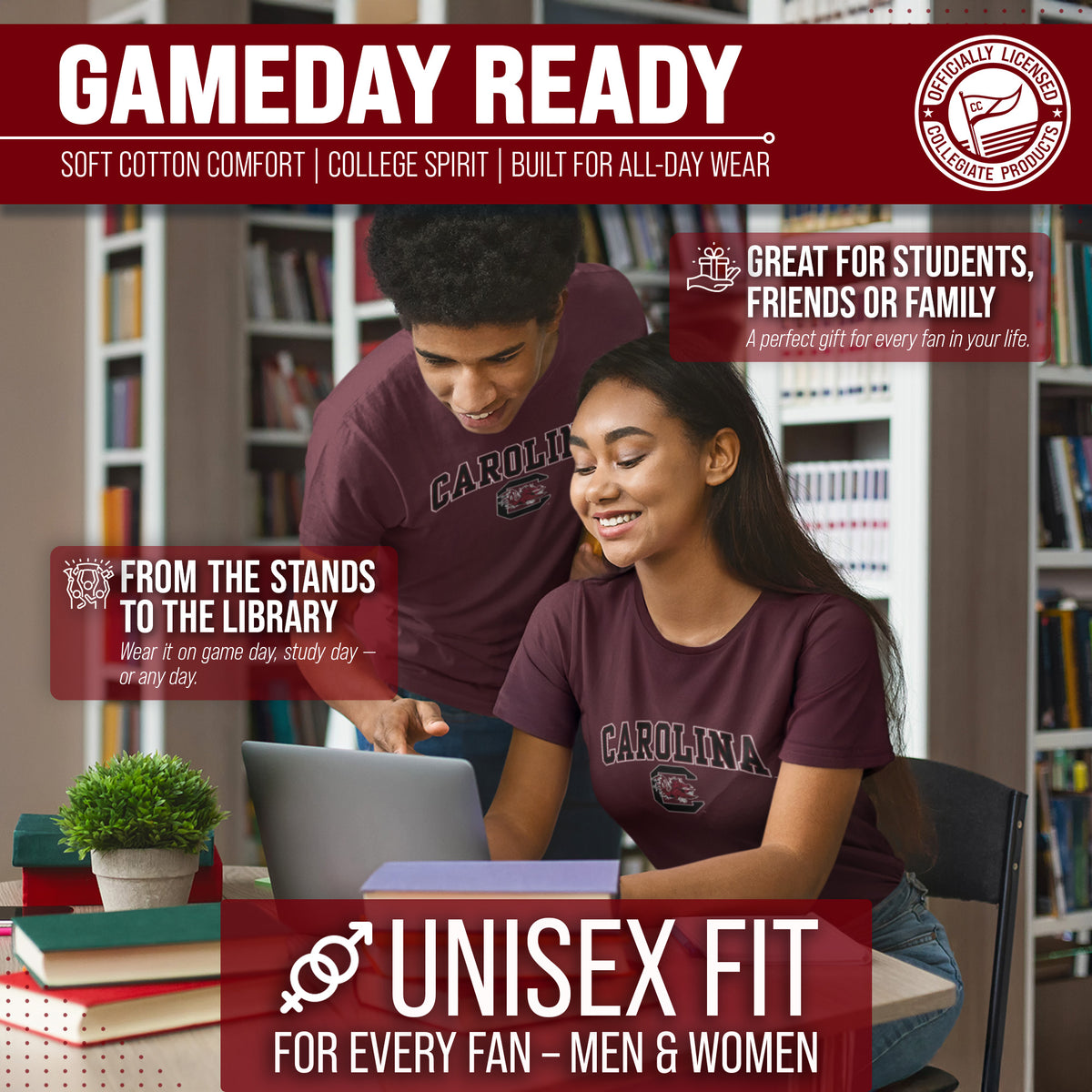 South Carolina Gamecocks Gameday Cotton T-Shirt for Men and Women