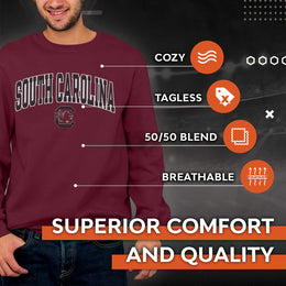 South Carolina Gamecocks NCAA Adult Tackle Twill Crewneck Sweatshirt - Maroon