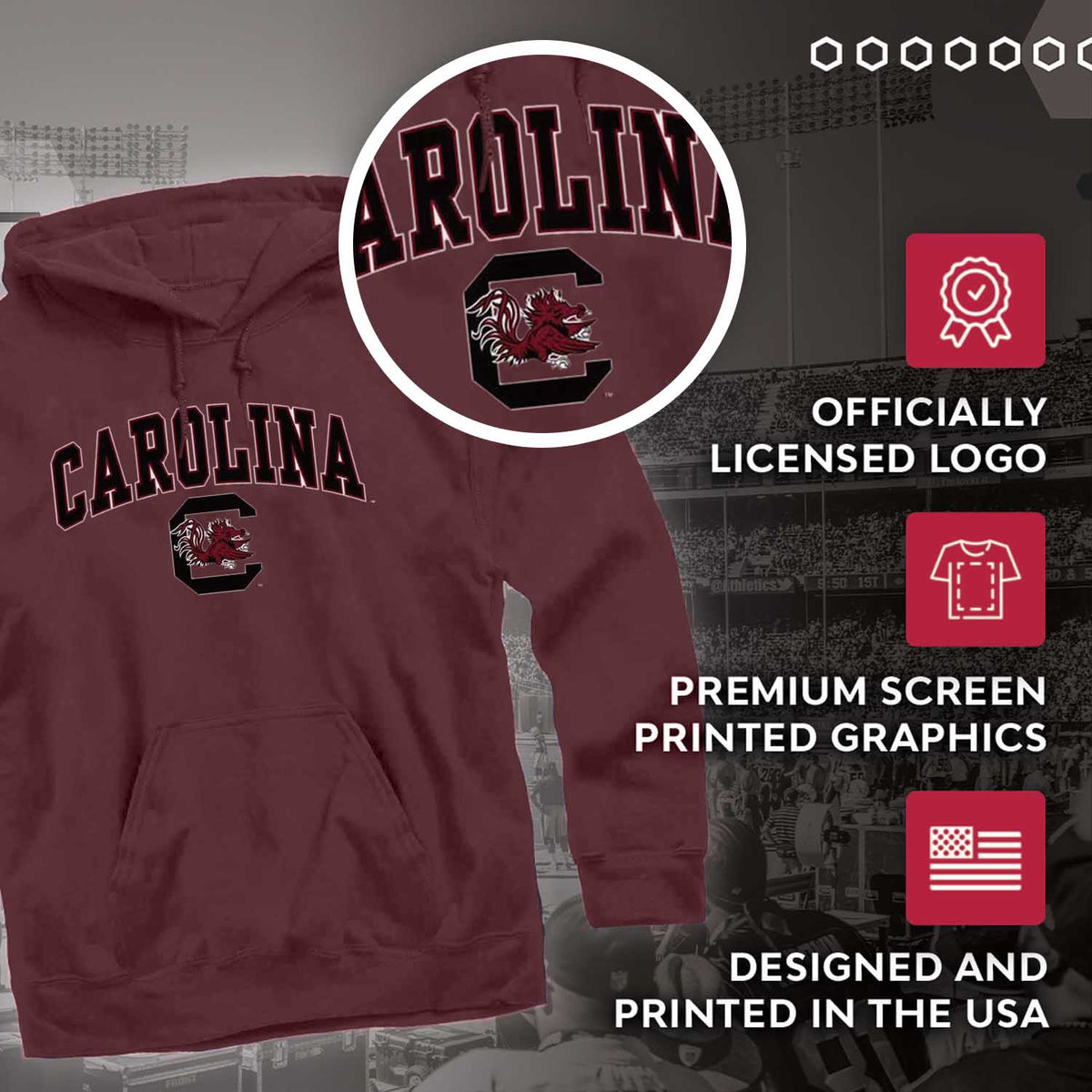 SCAR Arch & Logo Gameday Hoodie - Maroon