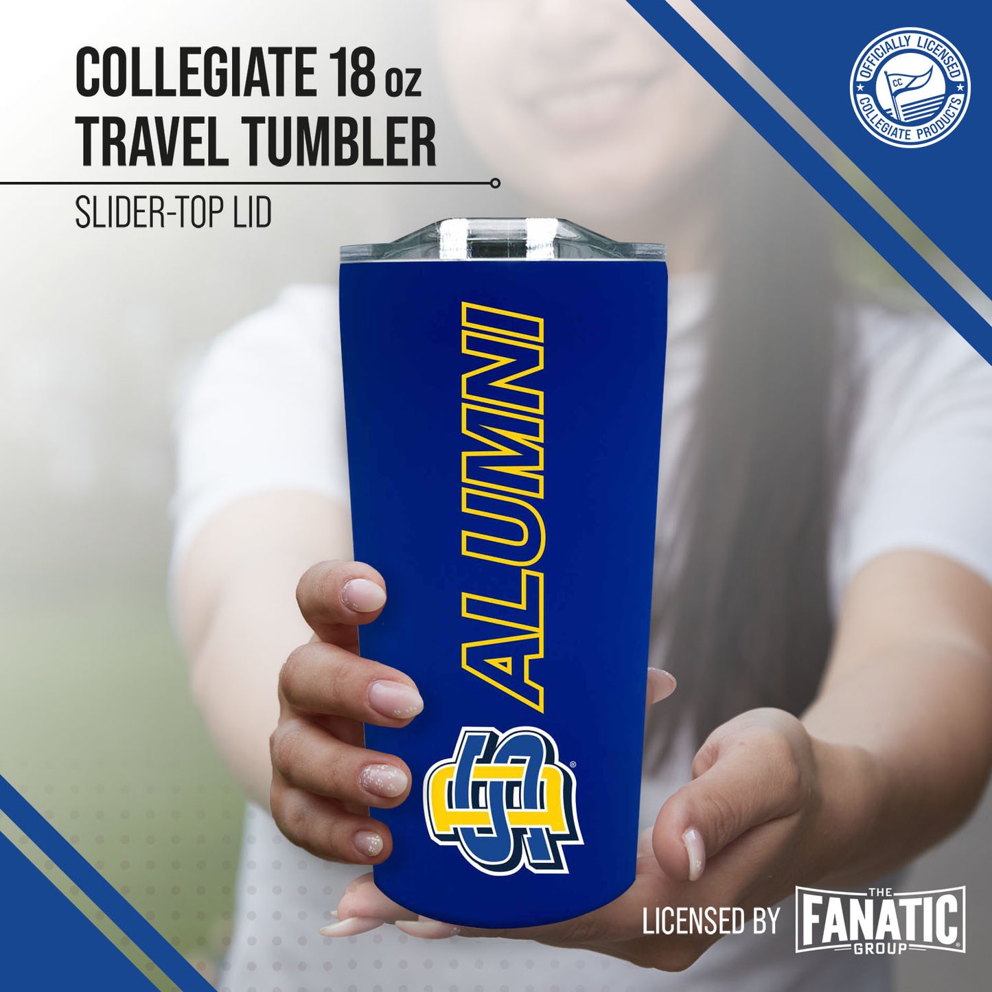 South Dakota State Jackrabbits Collegiate Stainless Steel Travel Tumbler for Alumni - Royal