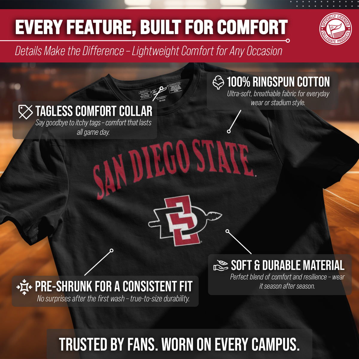 San Diego State Aztecs Gameday Cotton T-Shirt for Men and Women