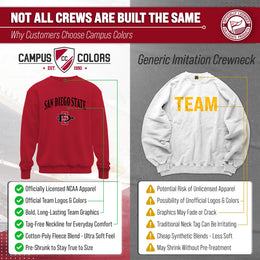 San Diego State Aztecs Adult Arch & Logo Soft Style Gameday Crewneck Sweatshirt - Red