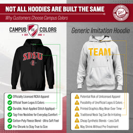 San Diego State Aztecs NCAA Adult Tackle Twill Hooded Sweatshirt - Black