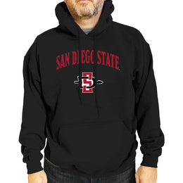 San Diego State Aztecs Adult Arch & Logo Soft Style Gameday Hooded Sweatshirt - Black