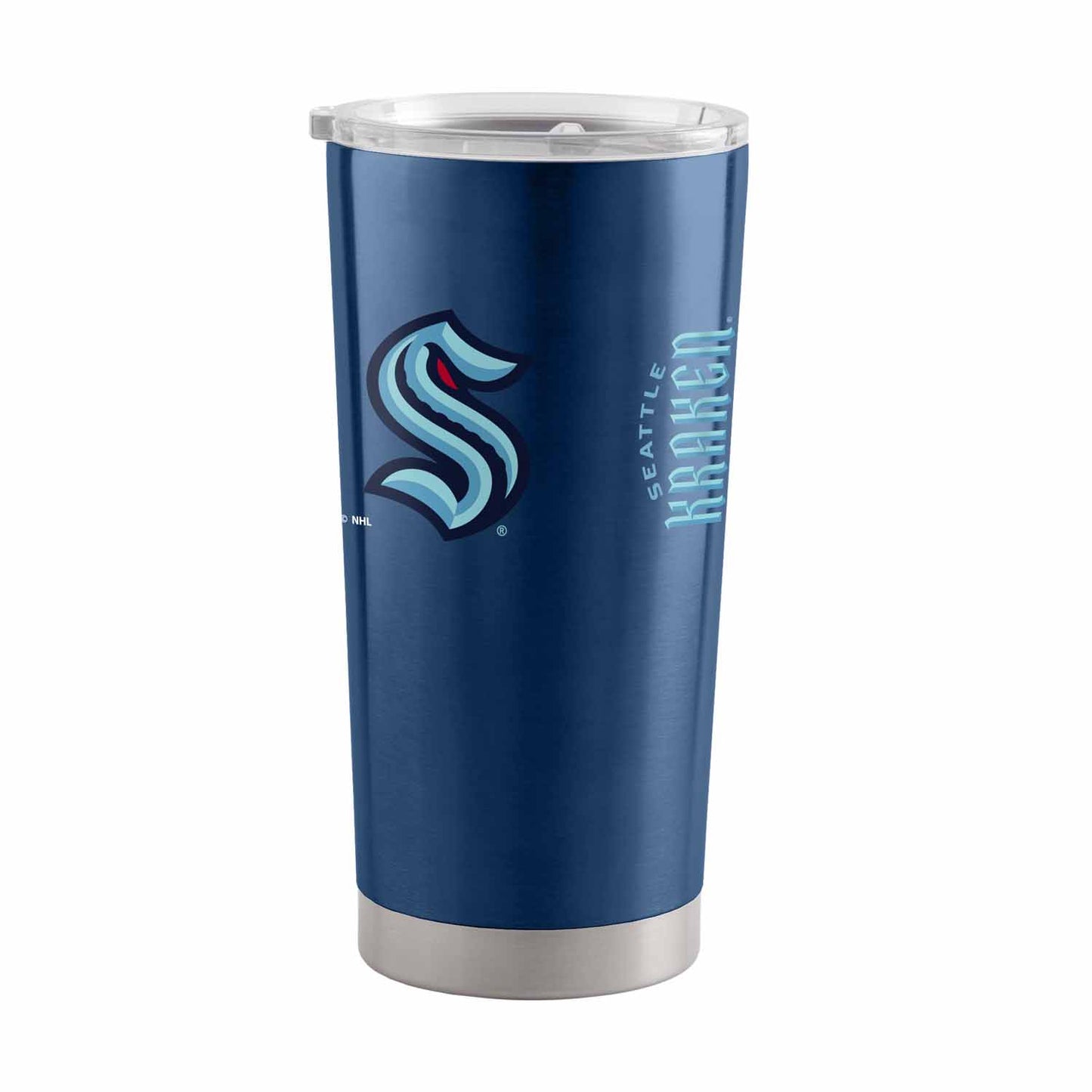 Seattle Kraken NHL Hockey 20oz Stainless Steel Vacuum Insulated Game Day Tumbler with Silicone Grip - Navy