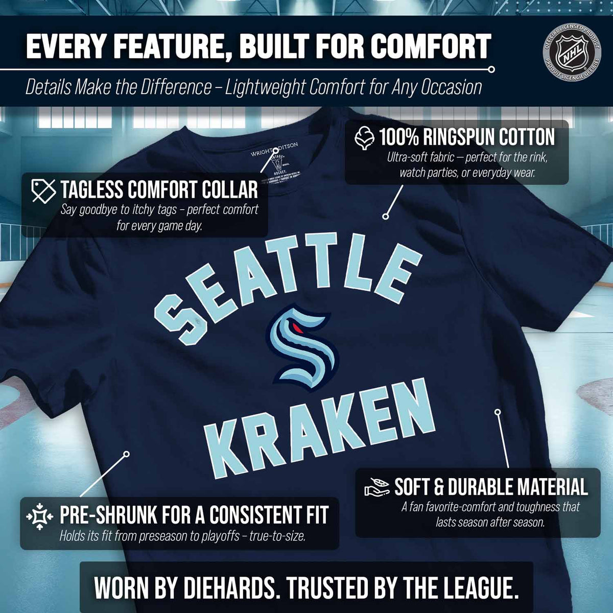 Seattle Kraken NHL Gameday T-Shirt - Navy