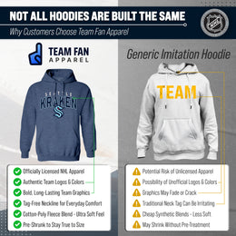 Seattle Kraken NHL Adult Unisex Powerplay Hooded Sweatshirt - Navy