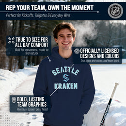 Seattle Kraken Hoodie Pullover Sweatshirt - Navy