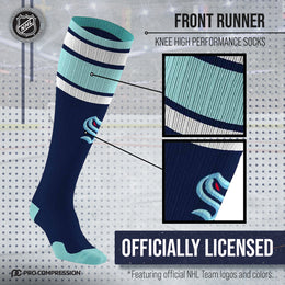 Seattle Kraken NHL Adult Knee High-Performance Socks - Navy