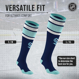 Seattle Kraken NHL Adult Knee High-Performance Socks - Navy