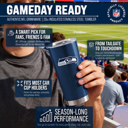 Seattle Seahawks NFL 20oz Gameday Stainless Steel Tumbler - Navy