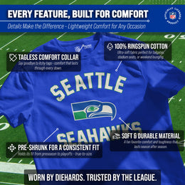 Seattle Seahawks NFL Adult Retro Gameday Unisex T-Shirt - Navy