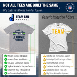 Seattle Seahawks NFL Adult Property Of T-Shirt - Sport Gray