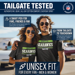Seattle Seahawks NFL Adult Team Block Tagless T-Shirt - Charcoal