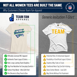 Seattle Seahawks NFL Womens Vintage Charm Tag-Less Soft T-Shirt - Birch