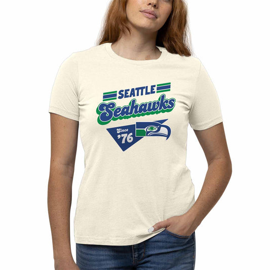 Seattle Seahawks  NFL Womens Vintage Charm T-Shirt Short Sleeve - Birch