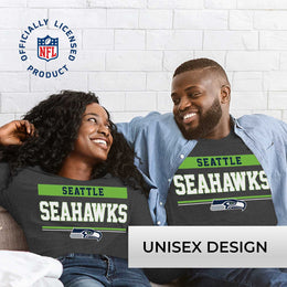 Seattle Seahawks NFL Adult Charcoal Long Sleeve T Shirt - Charcoal