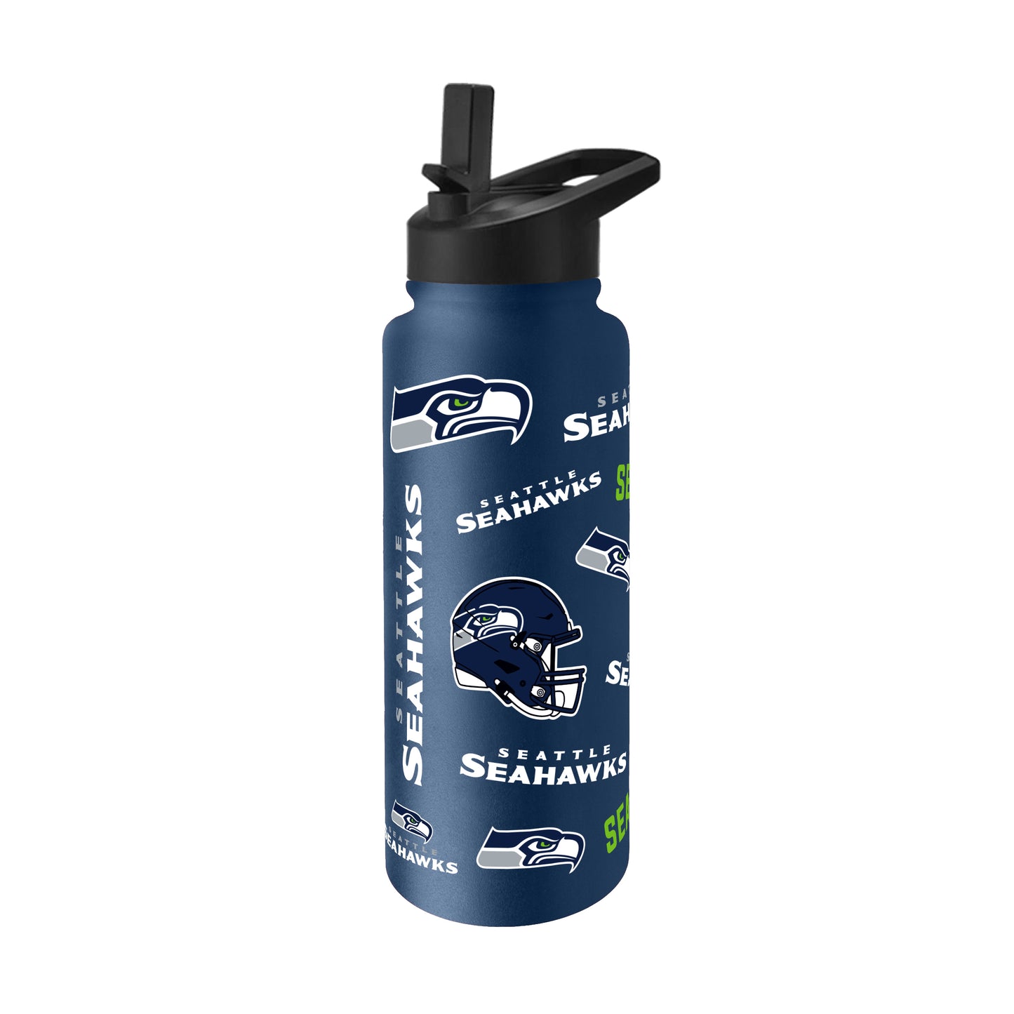 Seattle Seahawks NFL 34oz Quencher Stainless Steel Insulated Water Bottle - Navy