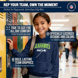 Seattle Seahawks NFL Youth Home Team Hoodie- Kids Hooded Sweatshirt - Navy