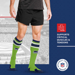 Seattle Seahawks NFL Adult Knee High-Performance Socks - Lime Green