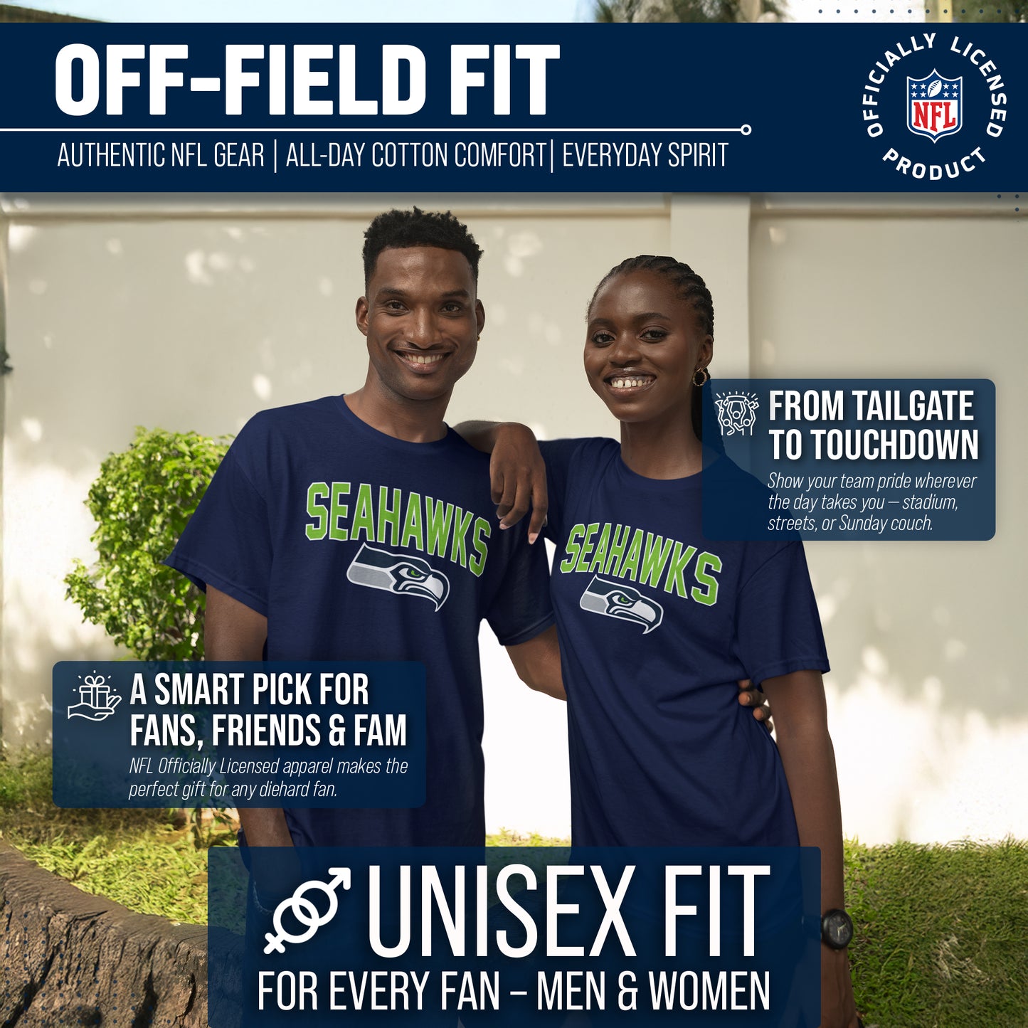 Seattle Seahawks NFL Home Team Tee - Navy