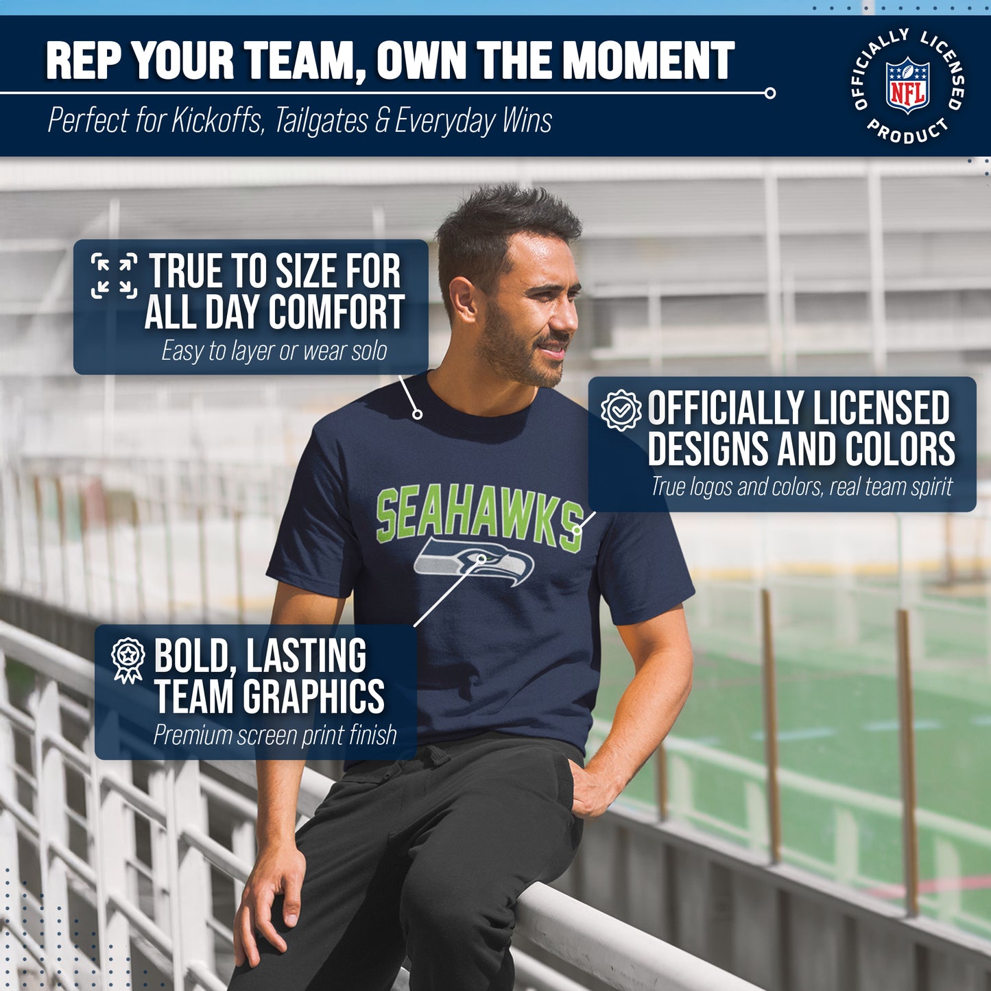 Seattle Seahawks NFL Home Team Tee - Navy