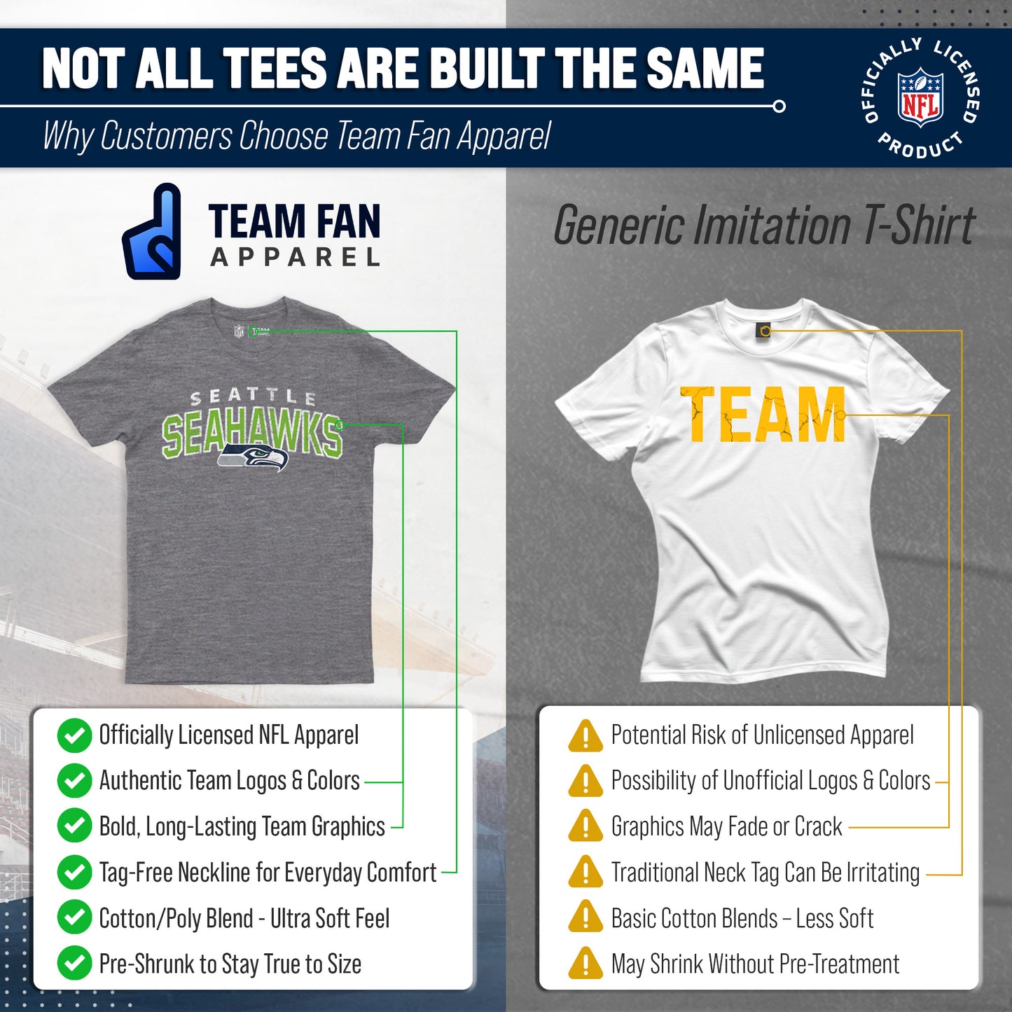 Seattle Seahawks NFL Starting Fresh Short Sleeve Heather T-Shirt - Sport Gray