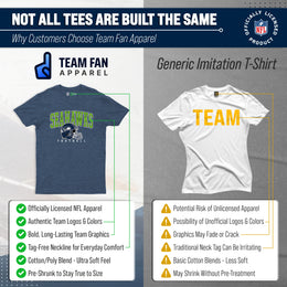 Seattle Seahawks NFL Adult All Star Heather Tag-Less T-Shirt - Navy Heather