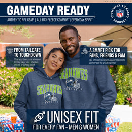 Seattle Seahawks NFL Adult Unisex All Star Soft Fleece Hooded Sweatshirt - Navy Heather