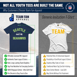 Seattle Seahawks NFL Youth Gameday Football T-Shirt - Navy