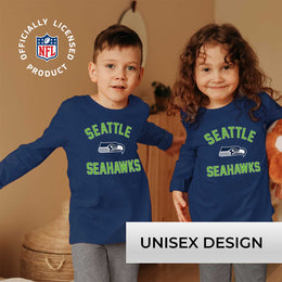 Seattle Seahawks NFL Gameday Youth Football Long Sleeve Shirt - Navy