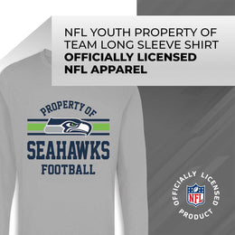 Seattle Seahawks NFL Youth Property Of Long Sleeve Lightweight T Shirt - Sport Gray