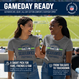 Seattle Seahawks NFL Womens Short Sleeve Property of Tshirt - Gray