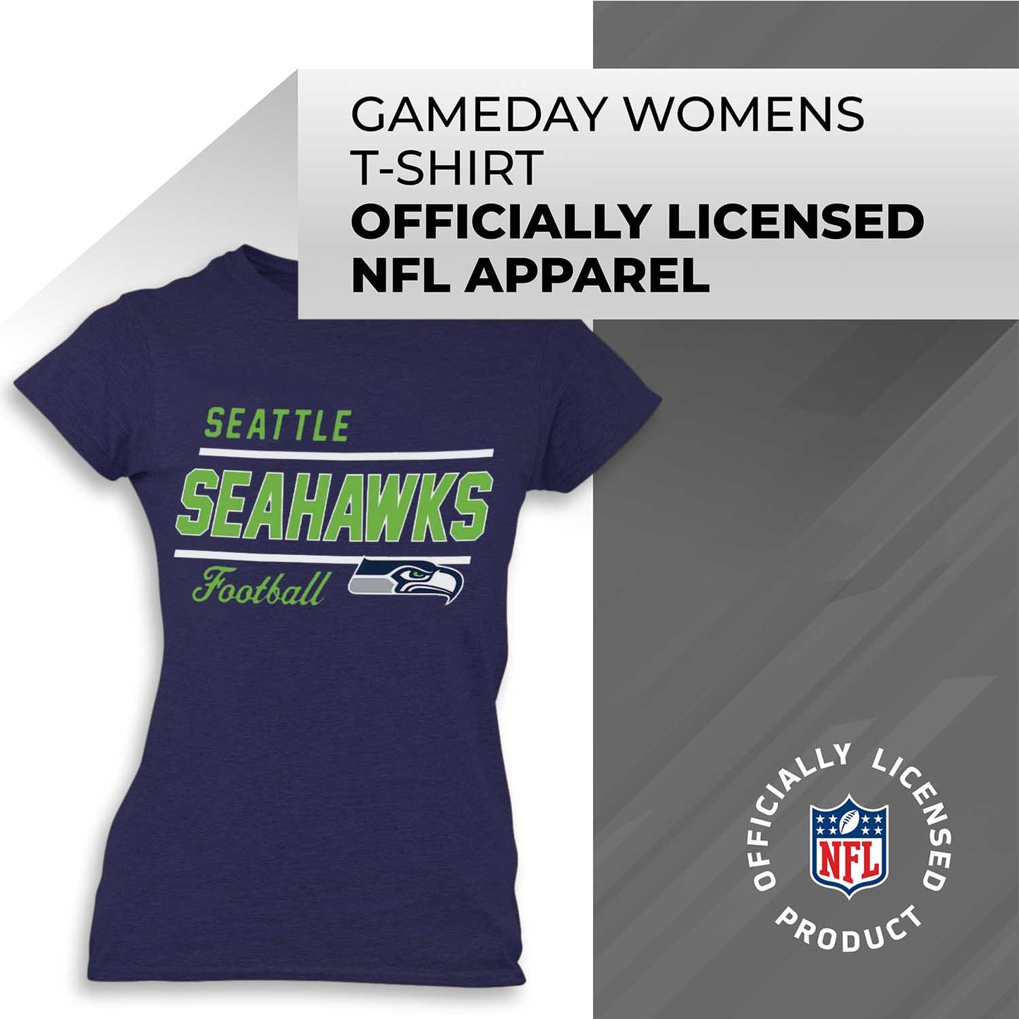 Seattle Seahawks NFL Womens Plus Size Relaxed Fit T-Shirt - Navy