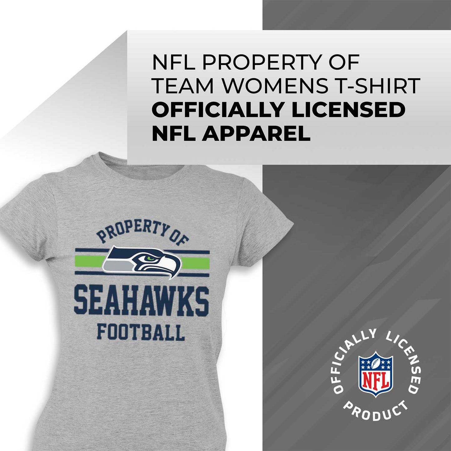 Seattle Seahawks NFL Women's Property Of Lightweight Plus Size T-Shirt - Sport Gray