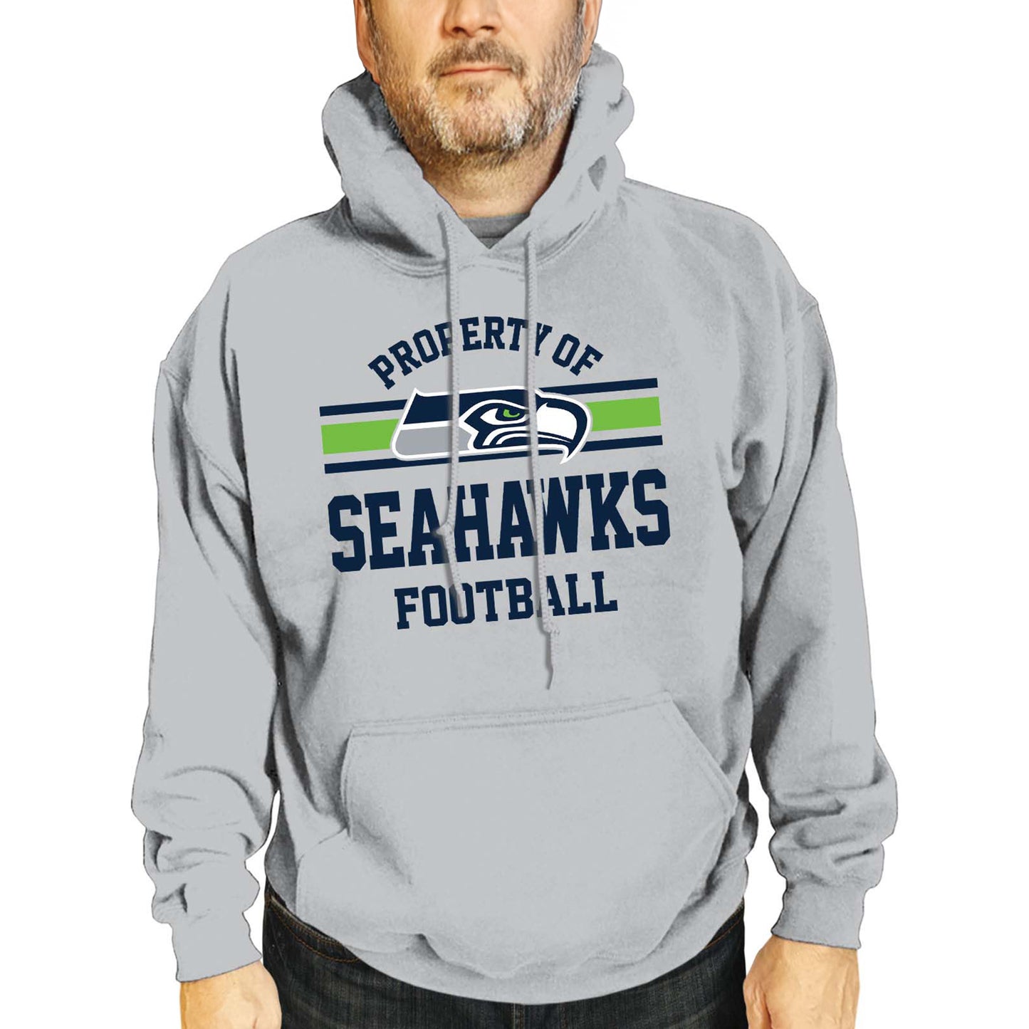 Seattle Seahawks NFL Adult Property Of Hooded Sweatshirt - Sport Gray