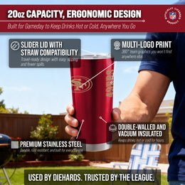 San Francisco 49ers NFL 20oz Gameday Stainless Steel Tumbler - Cardinal